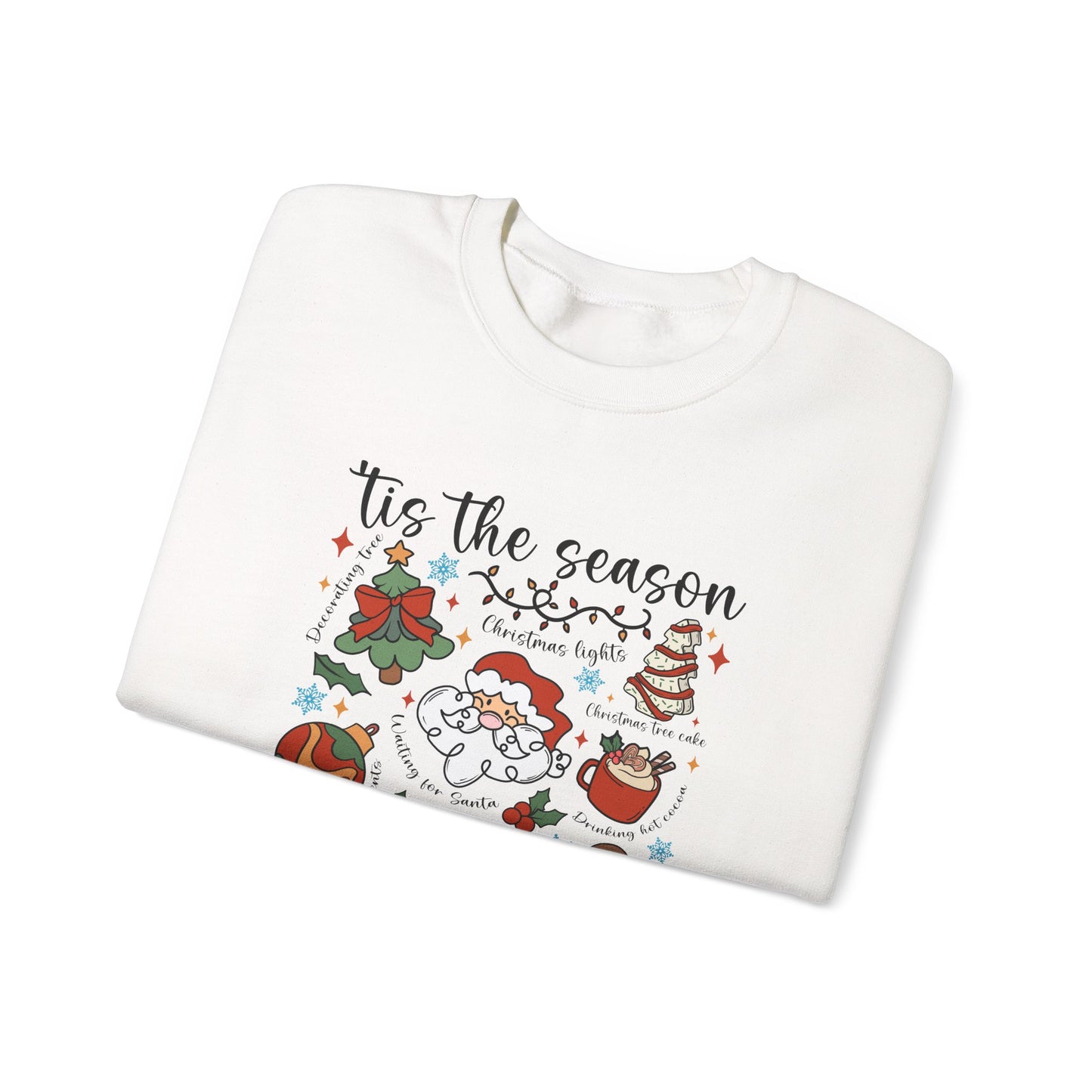 Tis The Season For Chaos' Cozy Holiday Christmas Doodle Sweatshirt