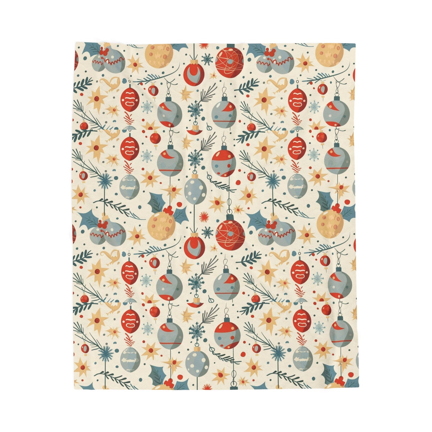 The "Ode to Grandma's Tree" Cozy Christmas Throw - Nostalgic Ornament Holiday Decor