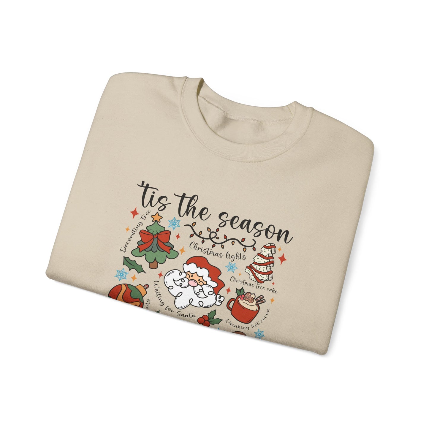 Tis The Season For Chaos' Cozy Holiday Christmas Doodle Sweatshirt