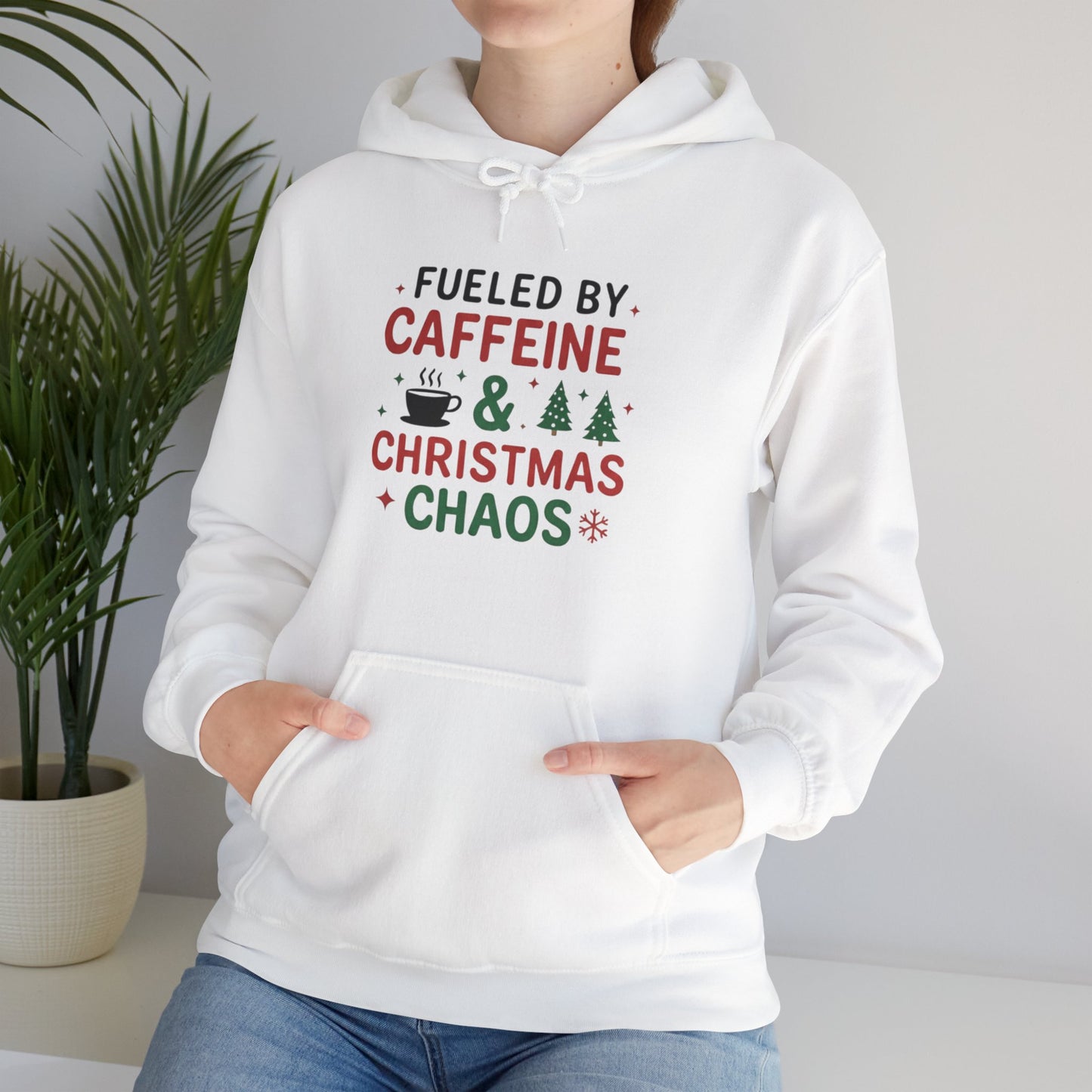 Funny Holiday  Christmas Chaos Coffee Lover Mama Hoodie
