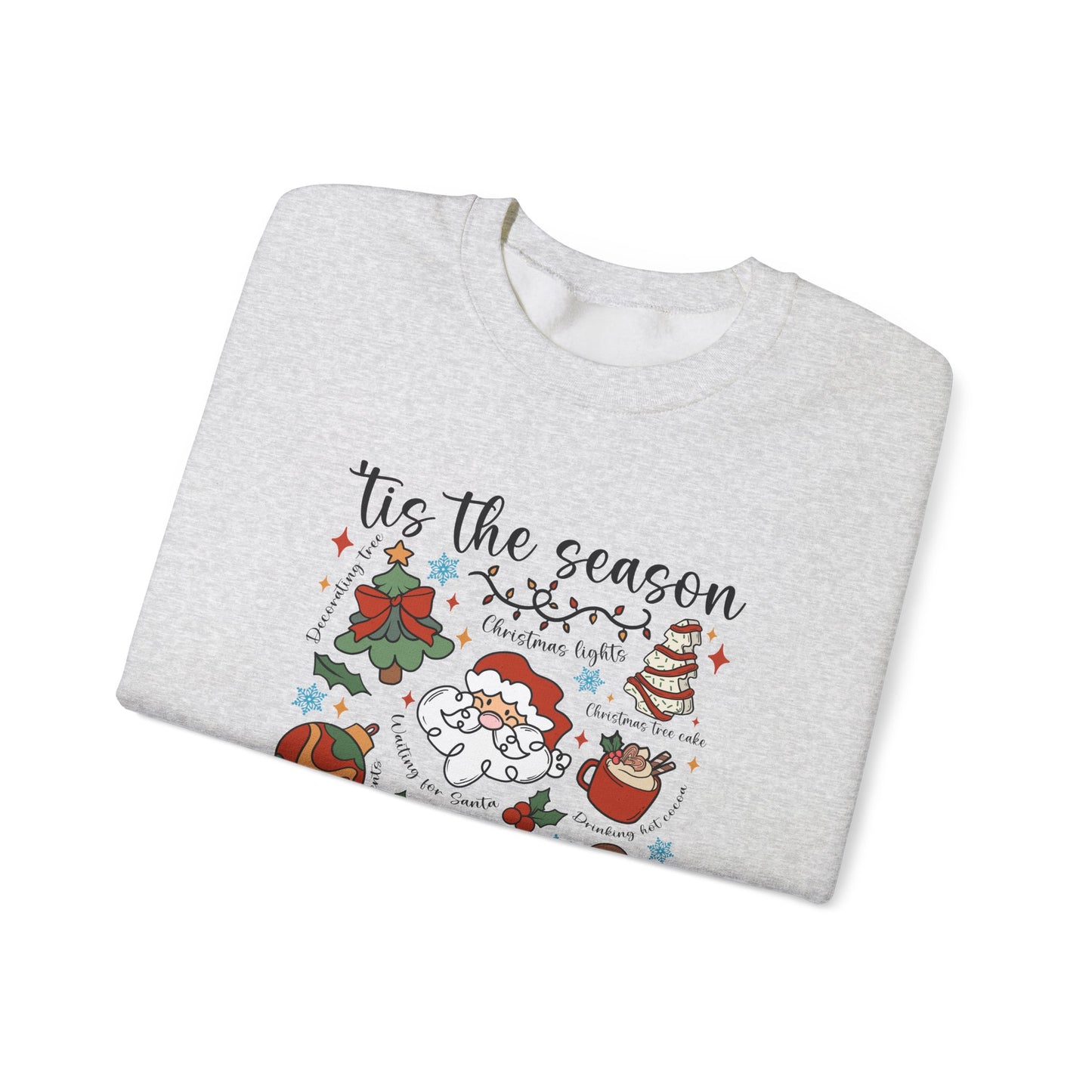 Tis The Season For Chaos' Cozy Holiday Christmas Doodle Sweatshirt
