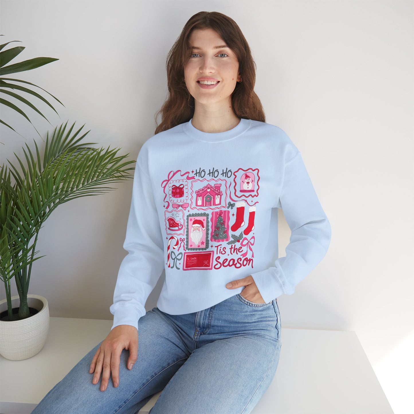 Ho Ho Ho Christmas Stamp Block Collector Sweatshirt