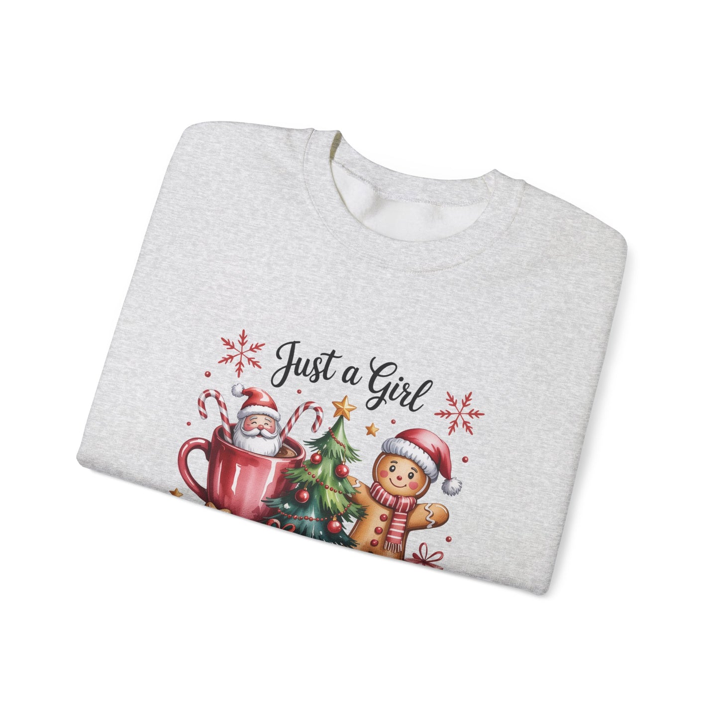Just a Girl Who Loves Christmas Cozy Holiday Sweatshirt