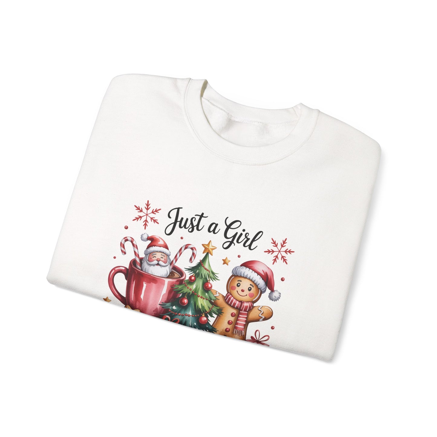 Just a Girl Who Loves Christmas Cozy Holiday Sweatshirt
