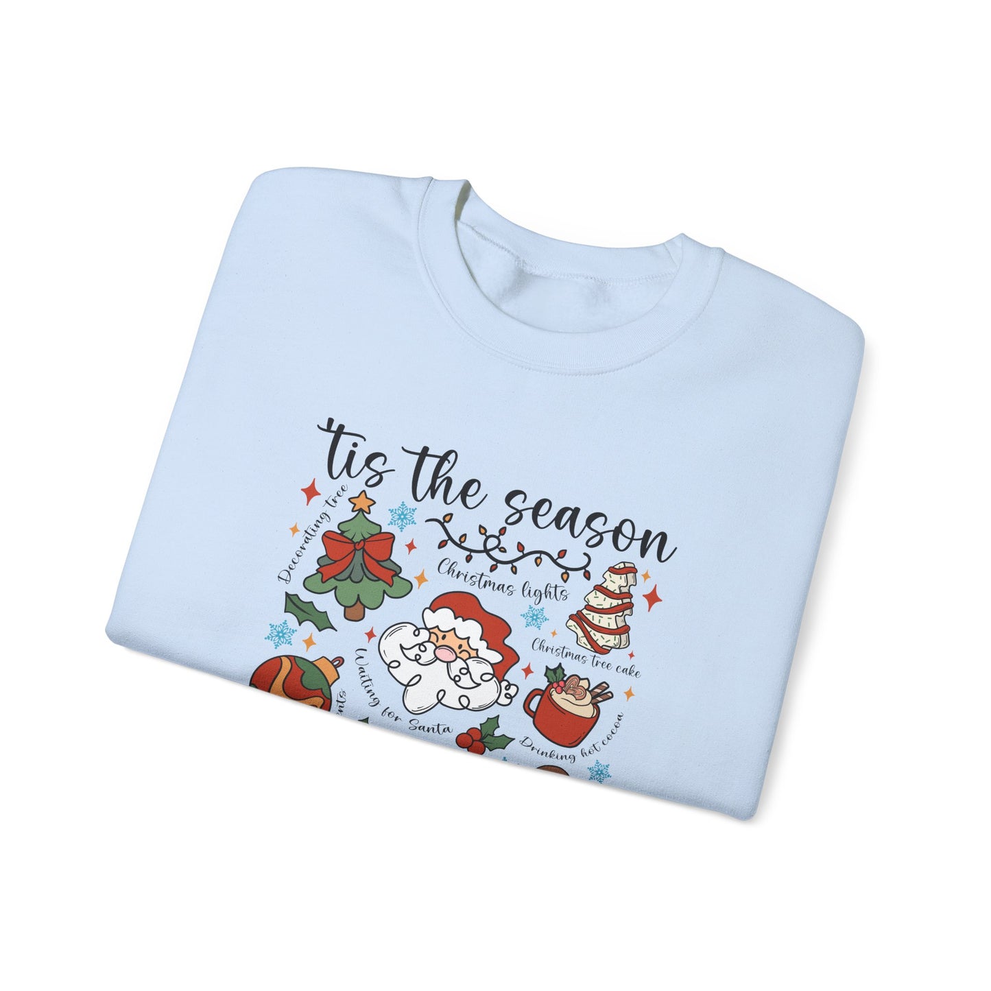 Tis The Season For Chaos' Cozy Holiday Christmas Doodle Sweatshirt