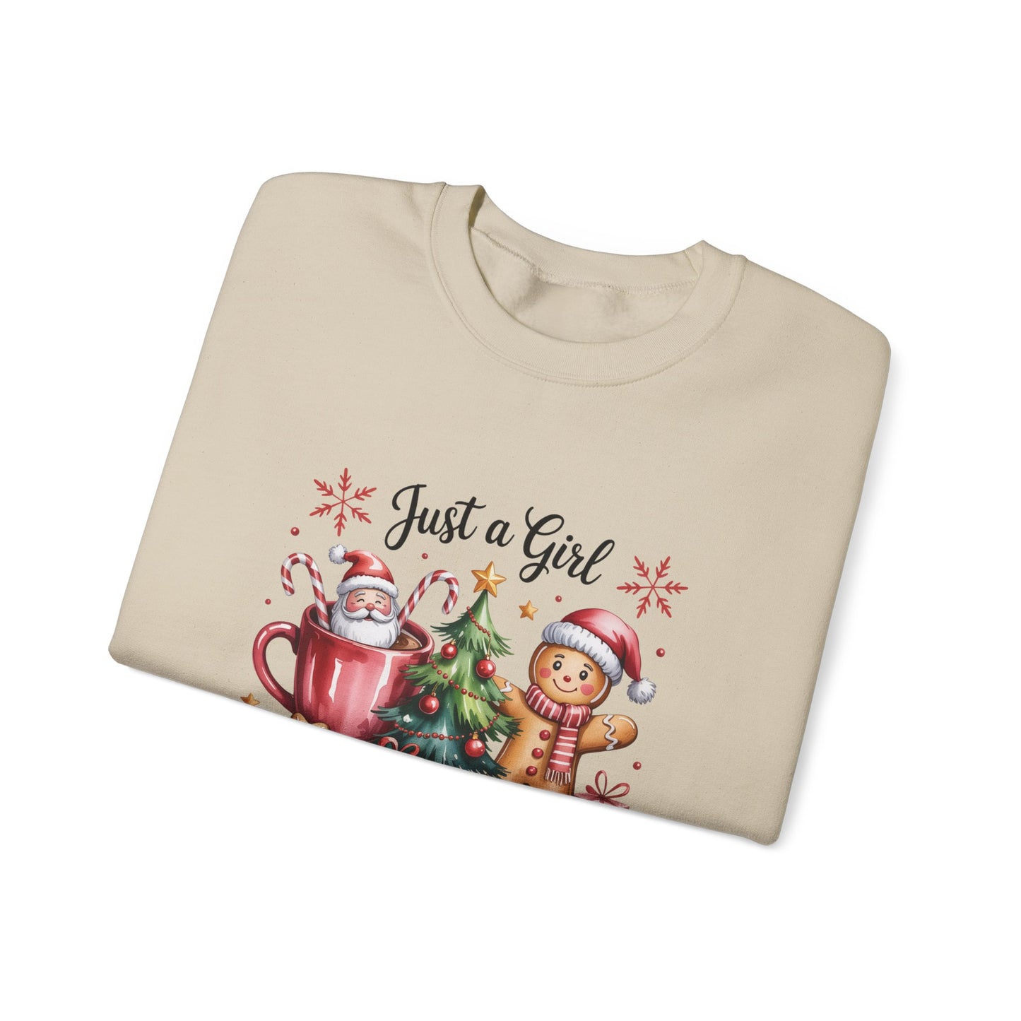 Just a Girl Who Loves Christmas Cozy Holiday Sweatshirt