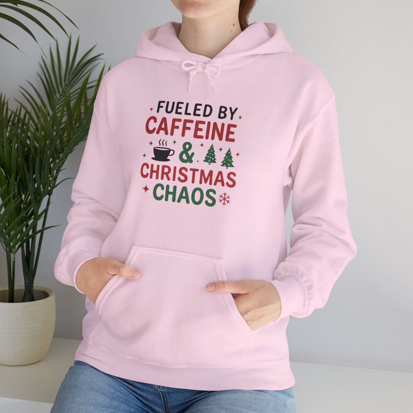 Funny Holiday  Christmas Chaos Coffee Lover Mama Hoodie