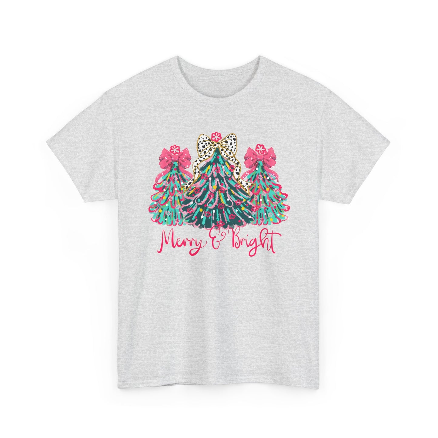 Cozy Christmas Tree Farm Style Tee | Festive Plaid & Leopard Print Shirt