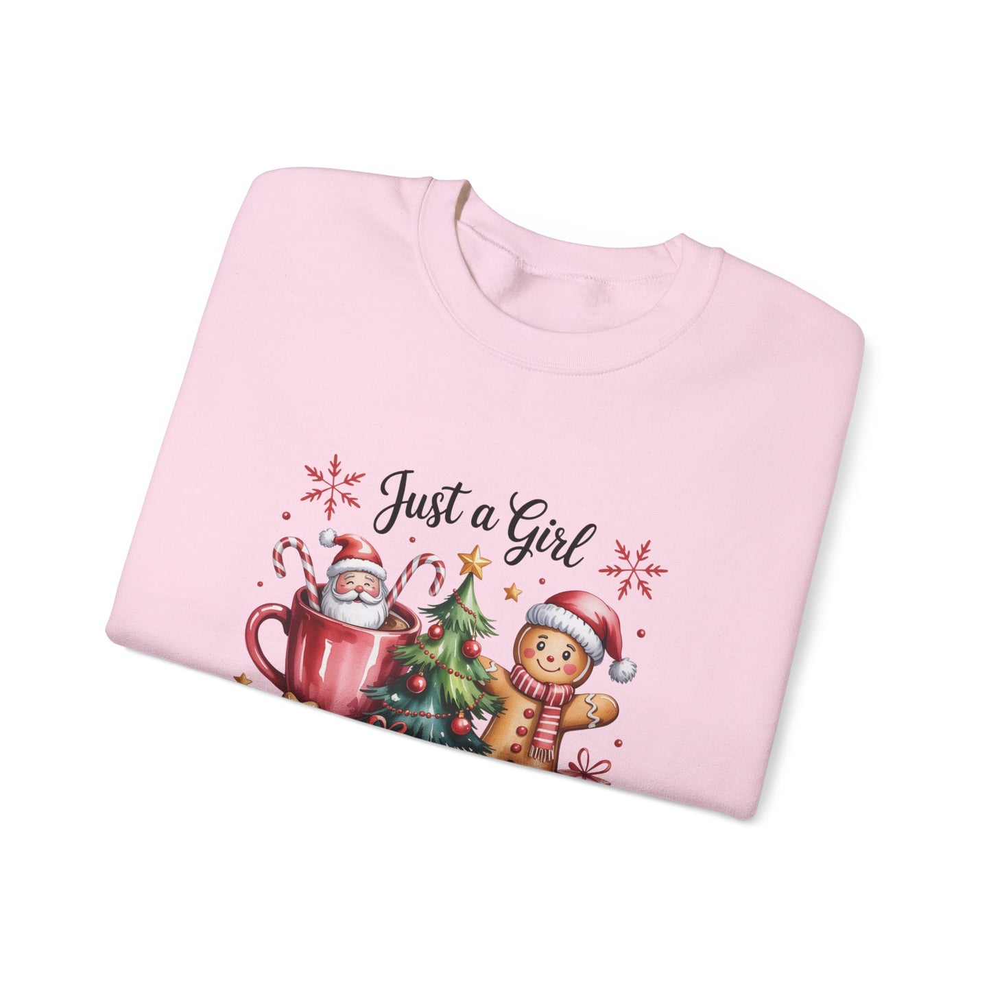 Just a Girl Who Loves Christmas Cozy Holiday Sweatshirt