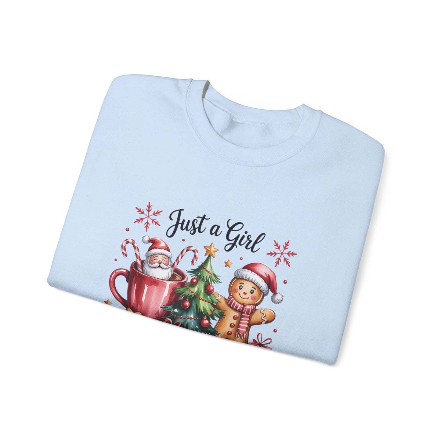 Just a Girl Who Loves Christmas Cozy Holiday Sweatshirt