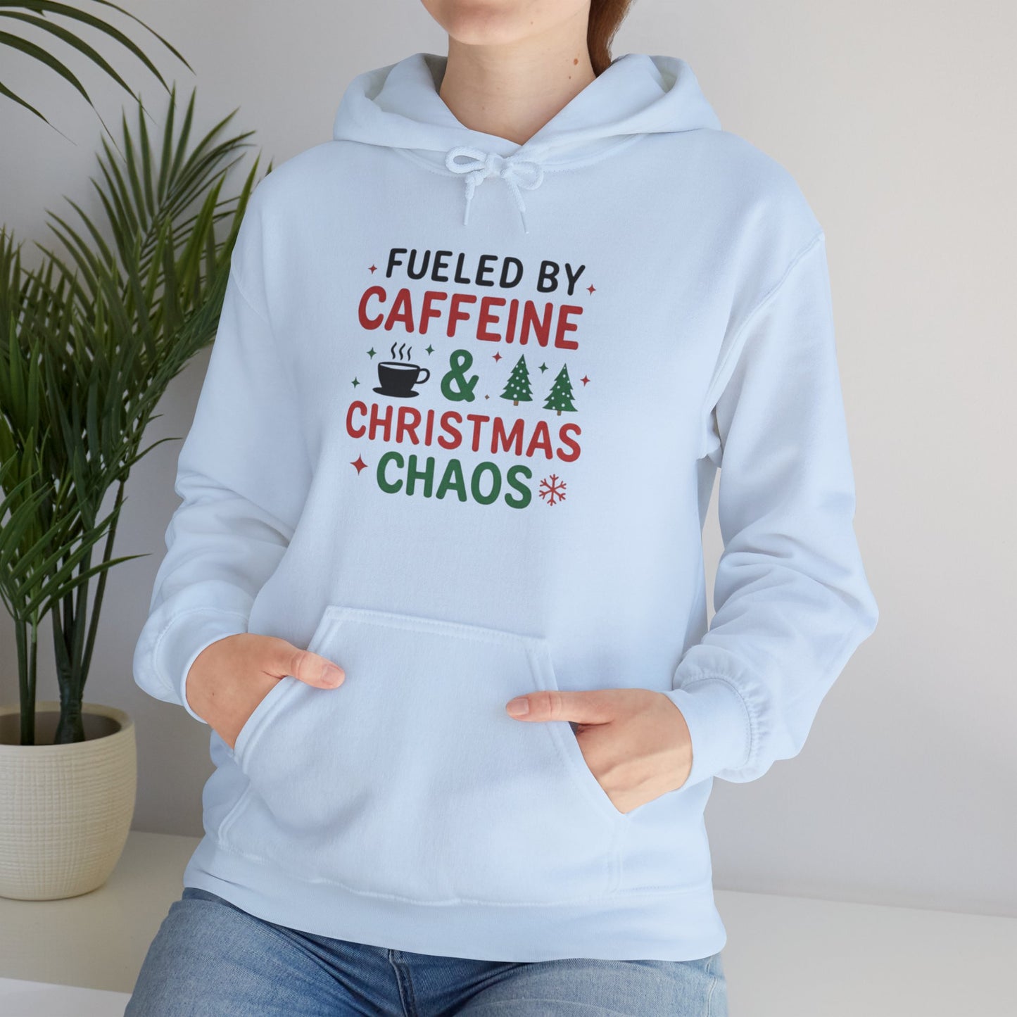Funny Holiday  Christmas Chaos Coffee Lover Mama Hoodie