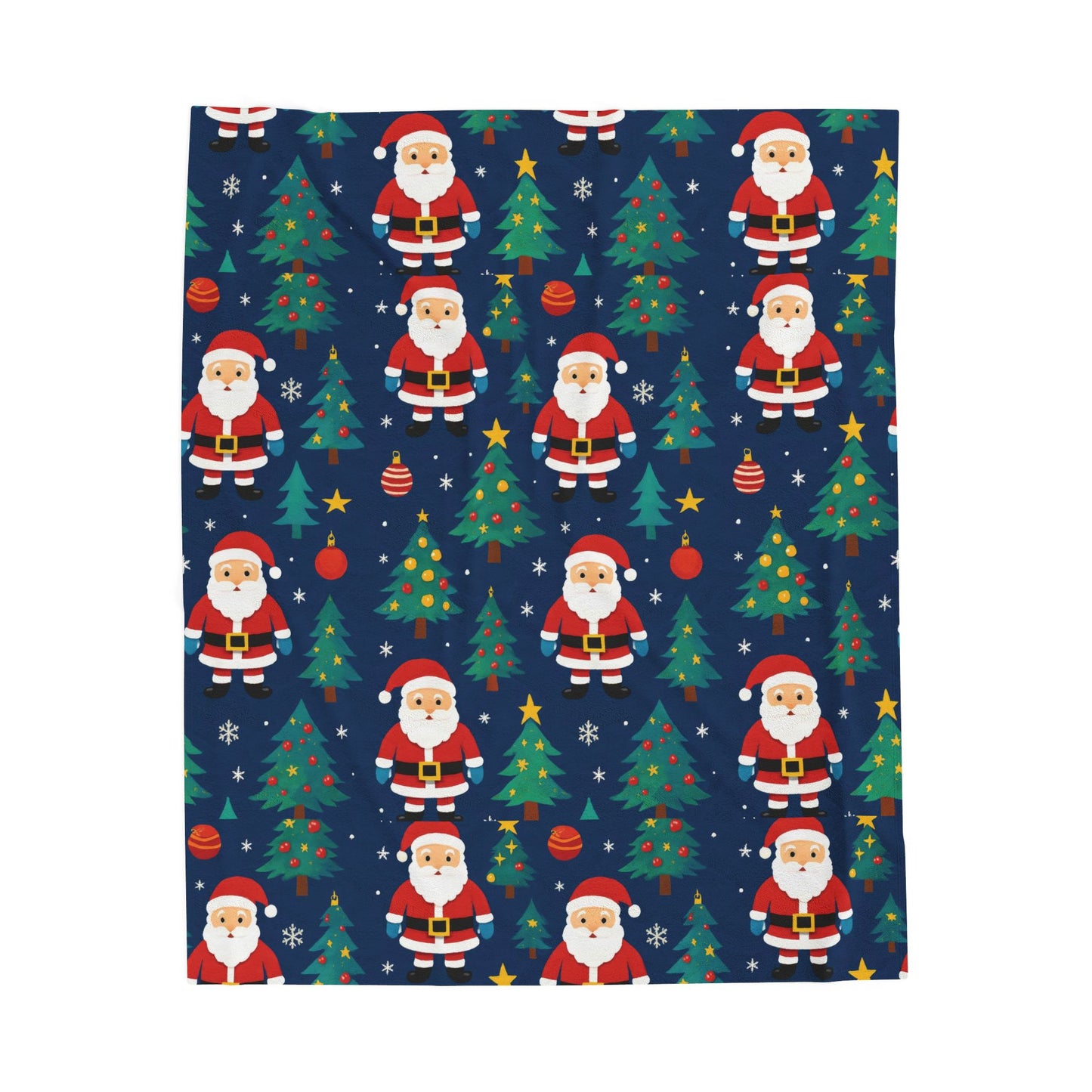 "Santa is Coming!" Navy Blue Christmas Blanket