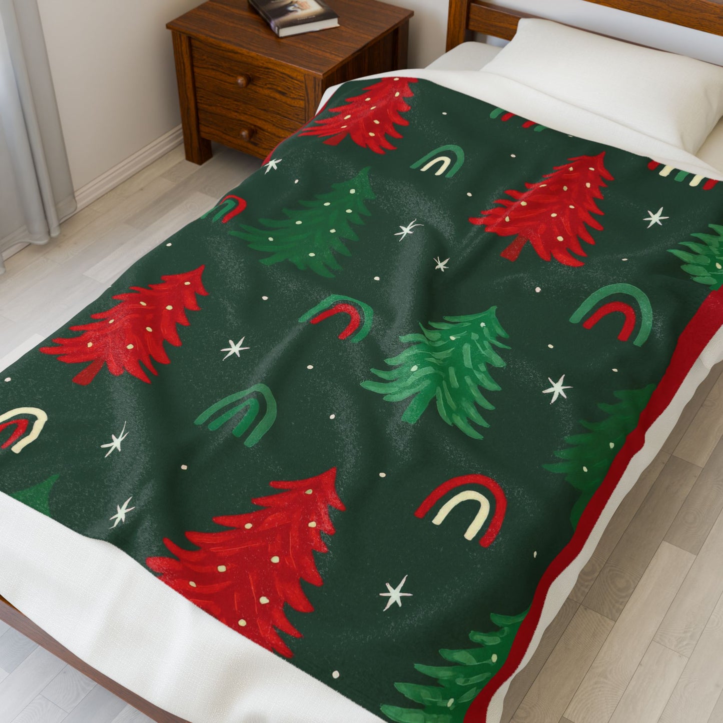 The "Elevated Cozy" Christmas Tree Throw Blanket - Modern Holiday Decor for Moms