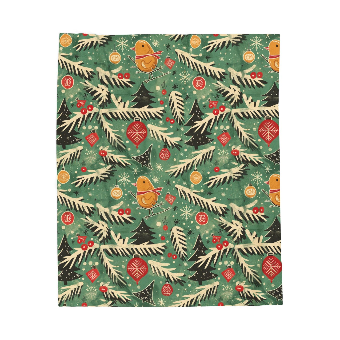 The "Sugar & Spice" Cozy Christmas Blanket - Gingerbread & Forest Pattern for Family Snuggles